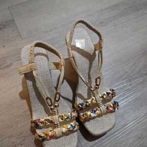 Women's Braided Sandals - Multicolor
